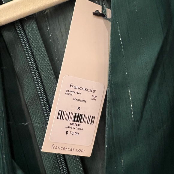 Francesca's Collections Elisa Long Flutter Sleeve Maxi Dress Small - Picture 4 of 5